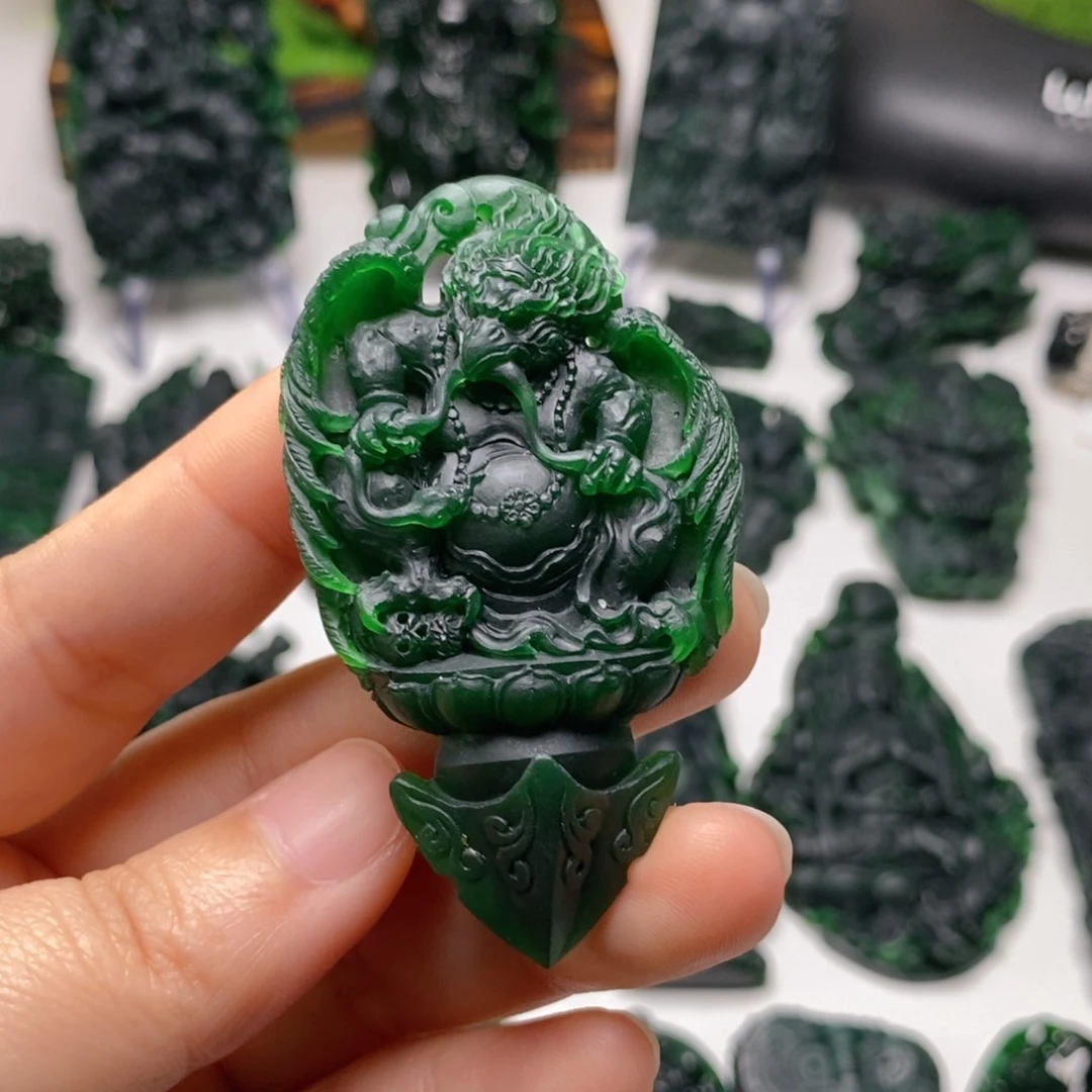 烫***酒定制翡翠未镶嵌纯天然翡翠A货
