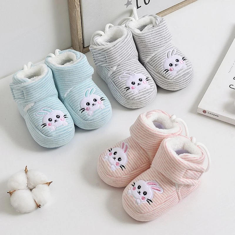 婴儿鞋秋冬季1岁加绒加厚保暖棉鞋袜男女宝宝学步鞋不掉0-6—12月