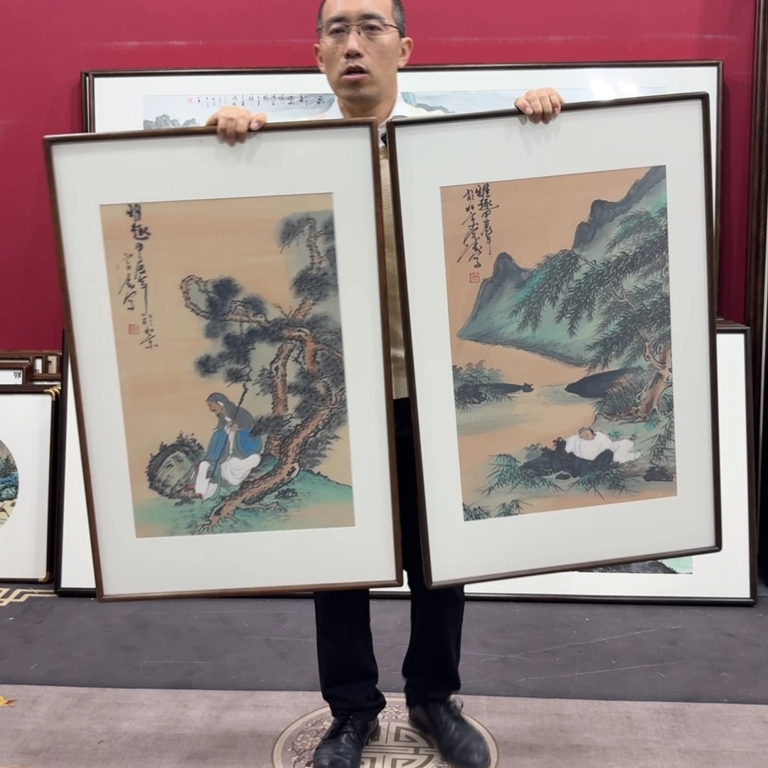 国画手绘作品90/60两幅