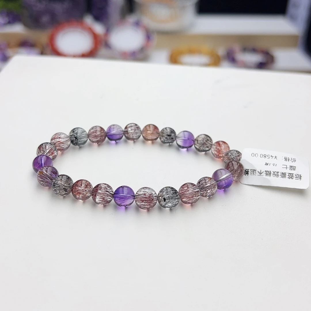 水晶手链未镶嵌?****。超七7.8mm15.1