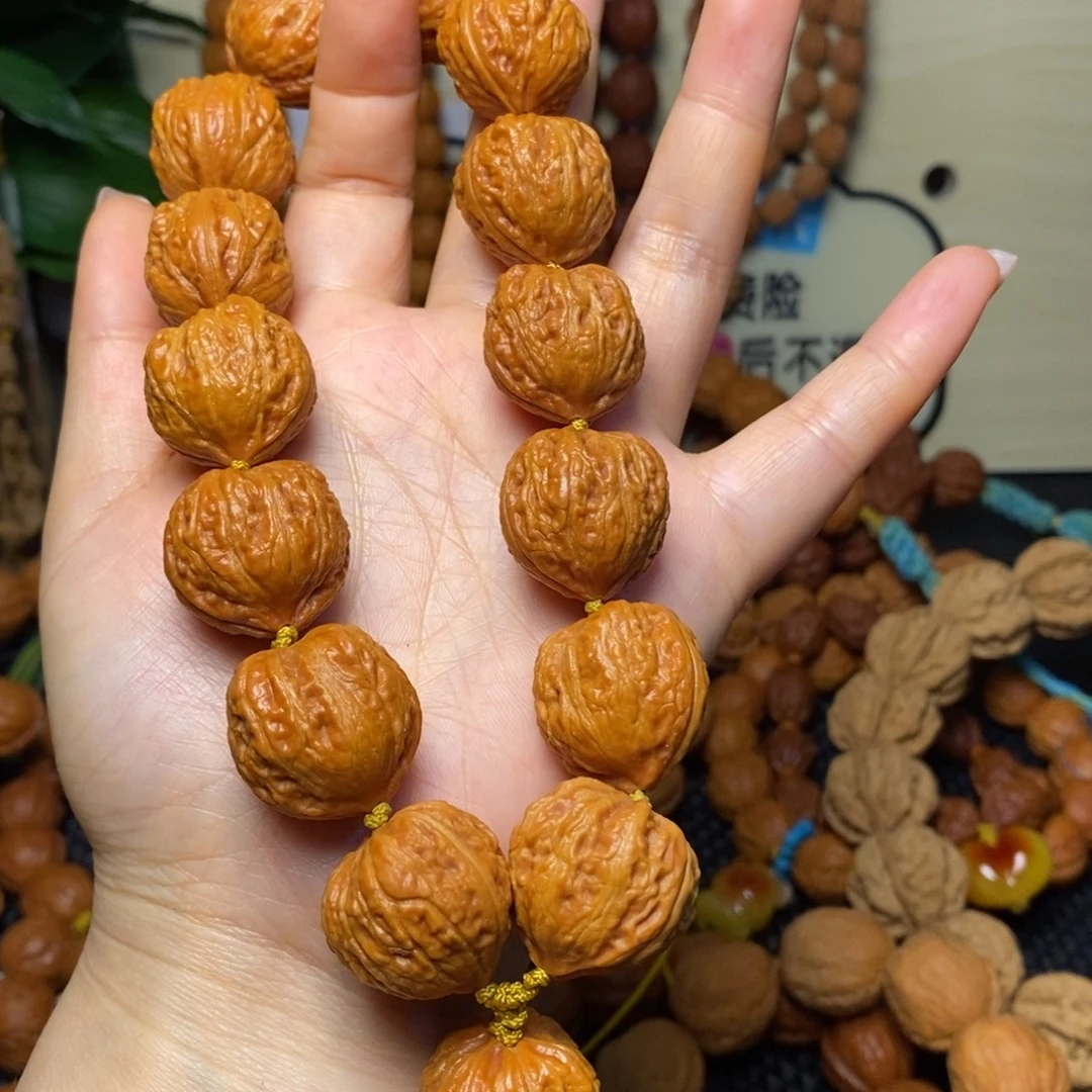 浮***夢文玩核桃手串桃心蛙