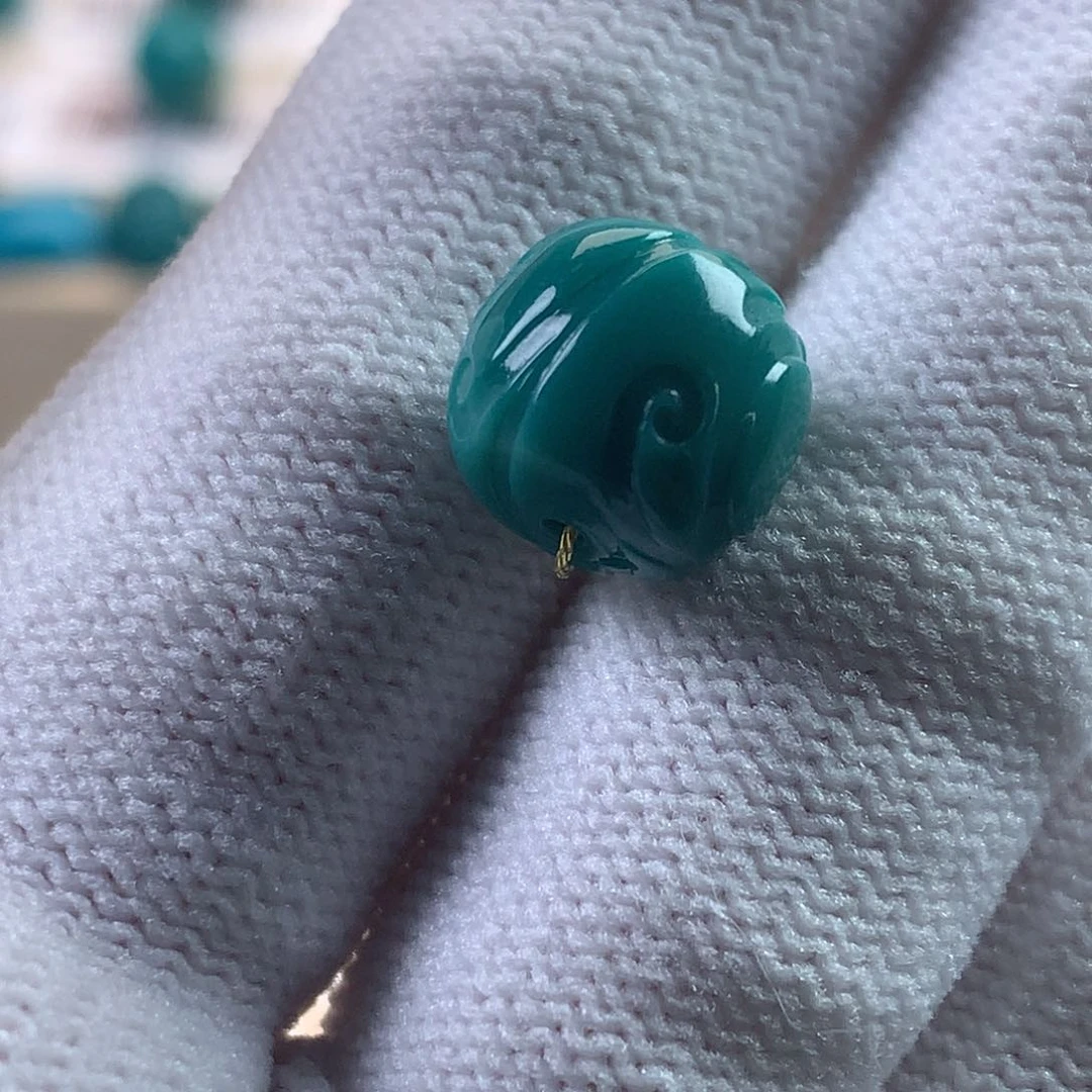 绿松石未镶嵌配饰柯10.5*9.2