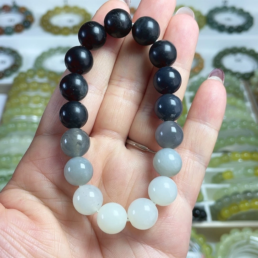 未镶嵌蛇纹石玉手链卡12