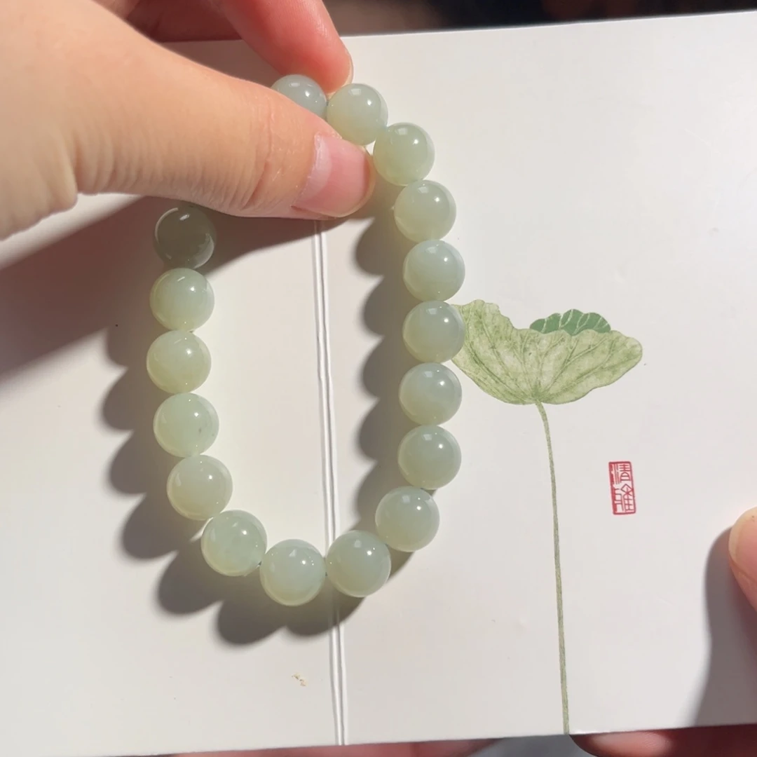 手串未镶嵌和田玉新疆且末蓝10mm98