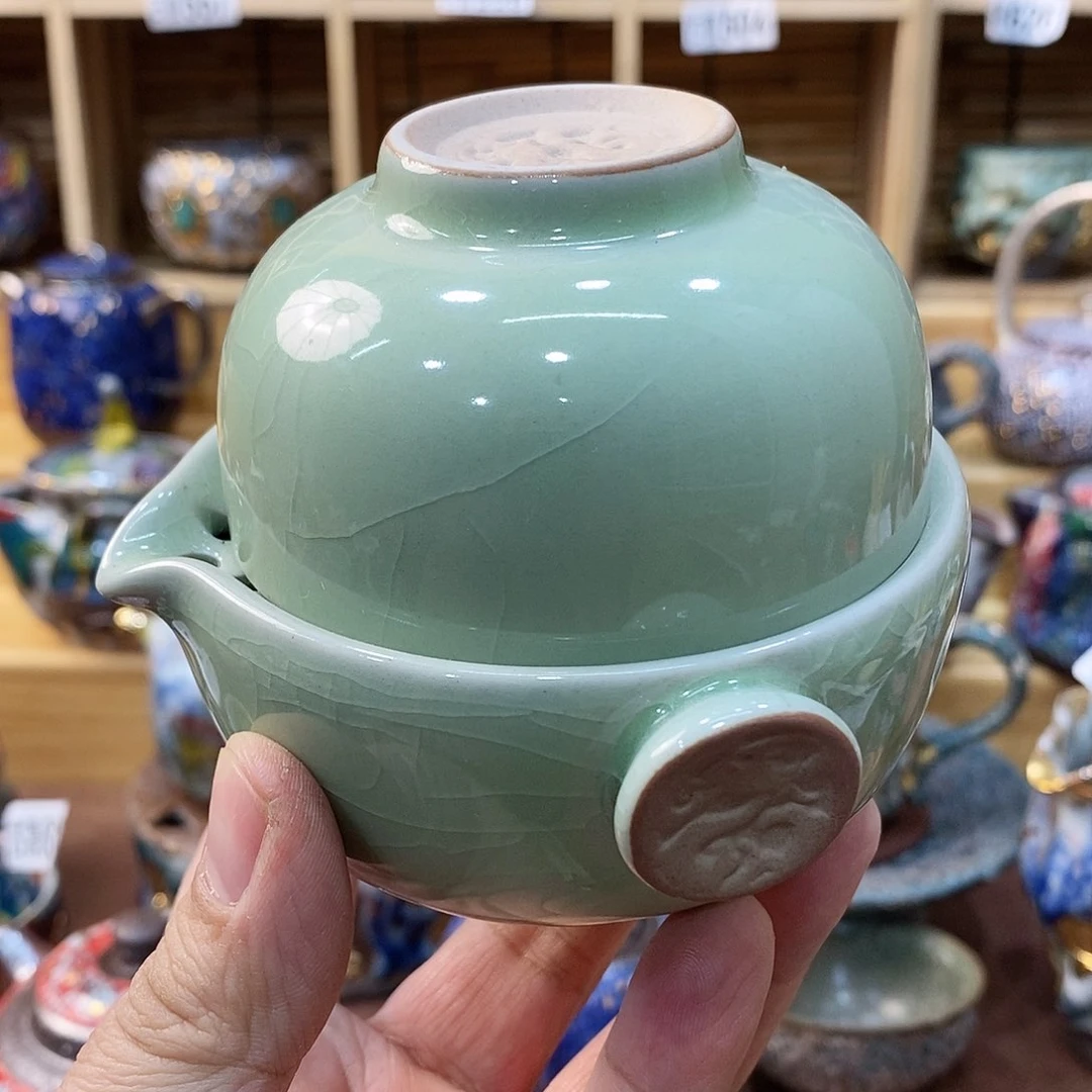 粗陶志野柴烧茶器