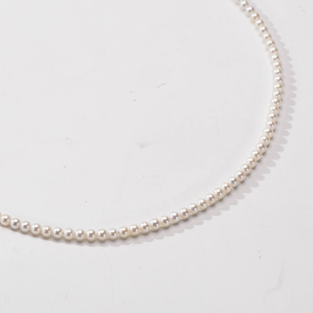 3-4小米珠延长尾链 淡水18k 多样性发一