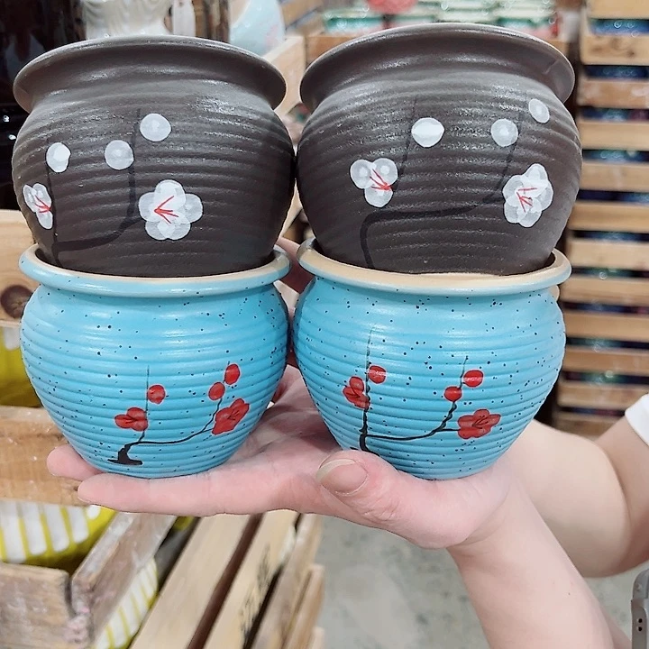 有孔.凑单10元陶瓷花盆发货！