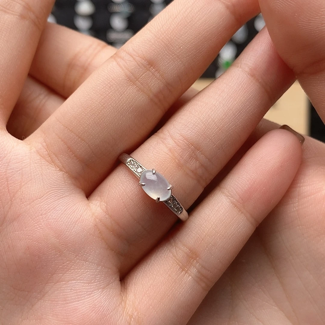 翡翠银S925镶嵌戒指