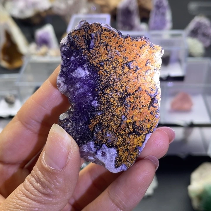 有机玻璃原石盒子矿物摆件