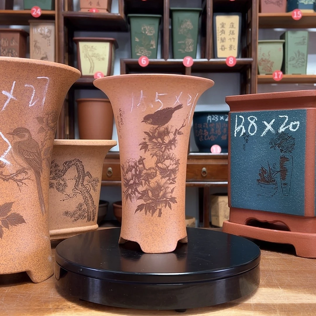 紫砂花盆周之夏精品紫砂花盆