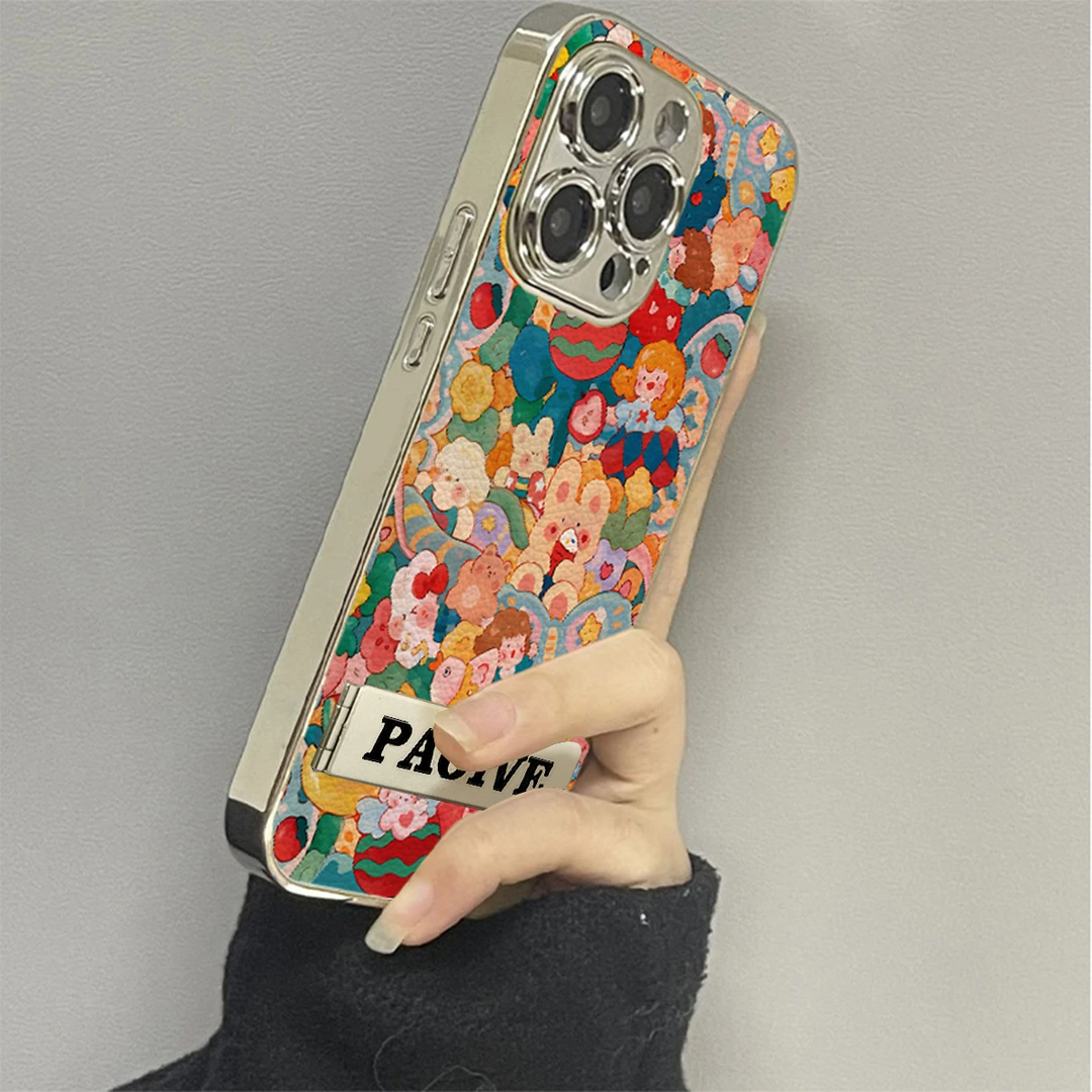 兔子公主适用苹果16Pro Max手机壳iPhone华为OPPO小米vivo贴皮套