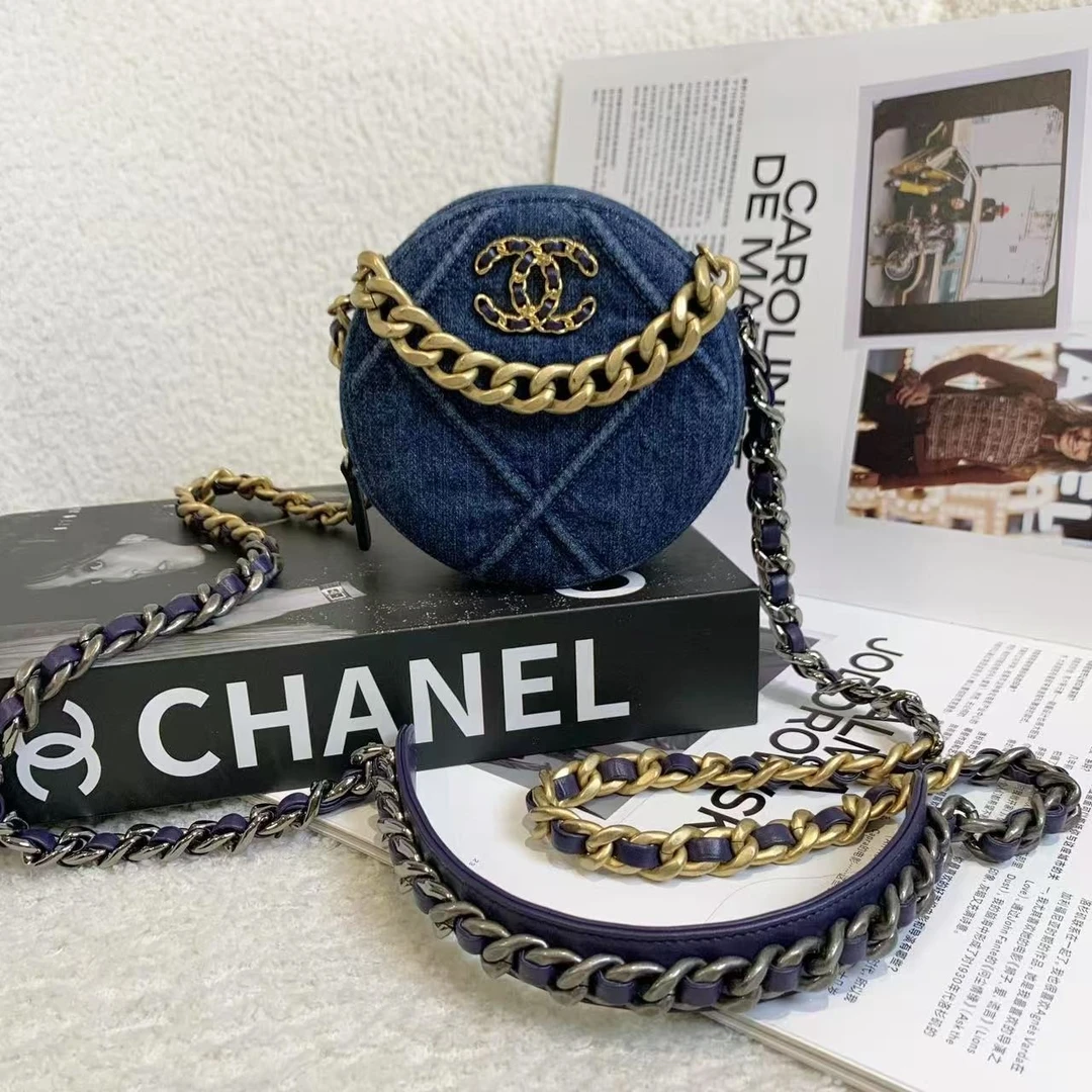 99新 Chanel/香奈儿 壹臻/牛仔19bag圆饼包29开 69468575