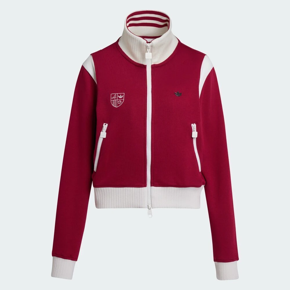 adidas阿迪三叶草2025女安格拉红气质休闲服CC休闲无帽外套KG8221