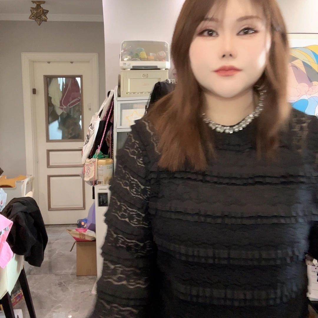 超重工软蕾丝黑色显瘦