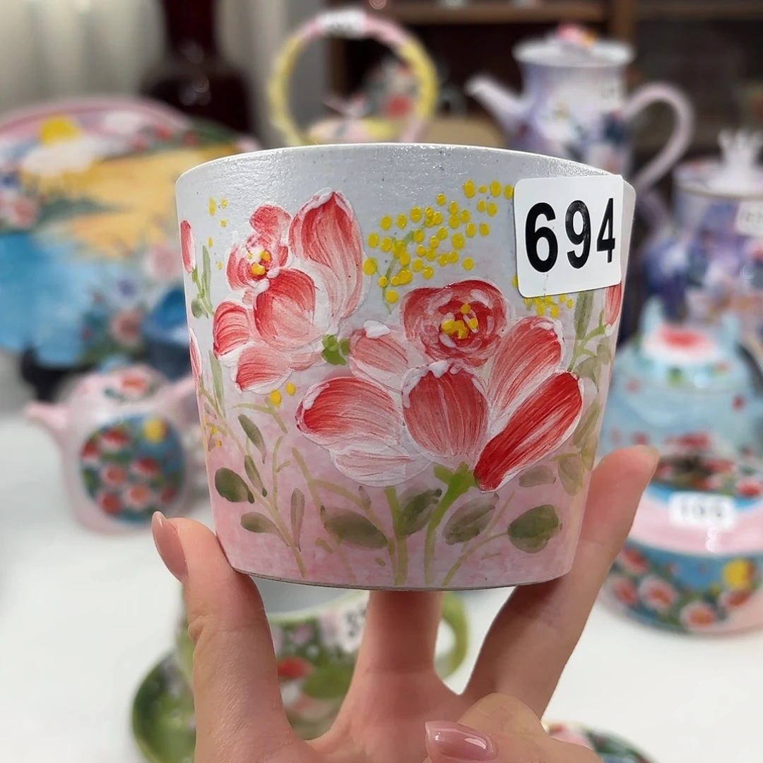 景德镇手绘高温釉下彩陶瓷茶具