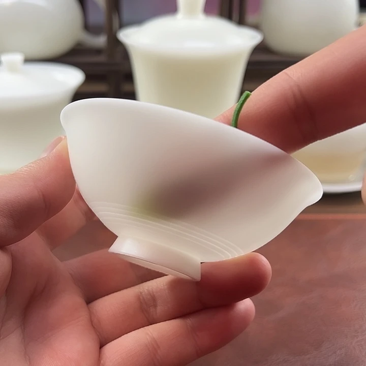 薄胎高冰素烧100ml普洱杯