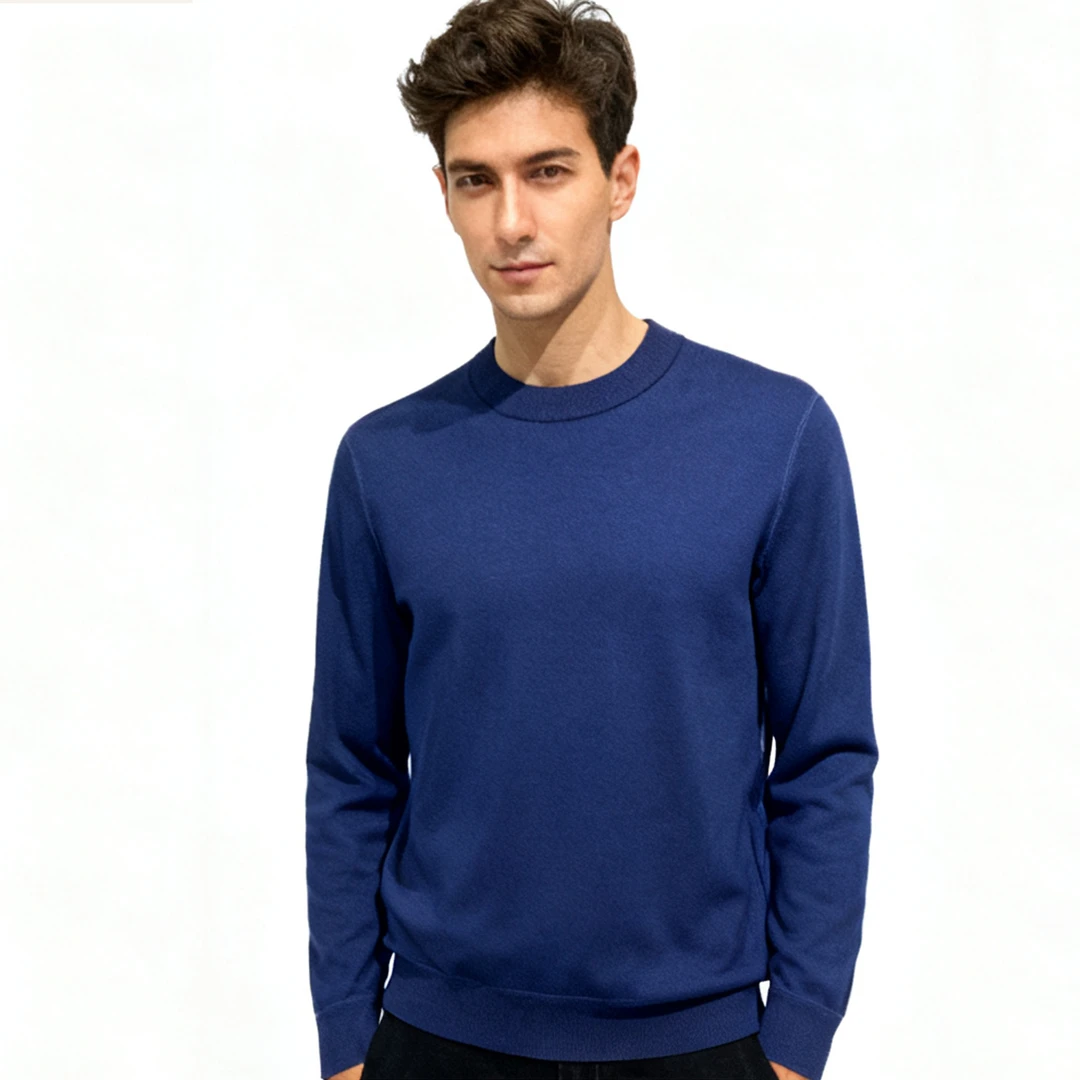 FNZWJ/33080A   简约款加绒男士针织卫衣套衫（海）