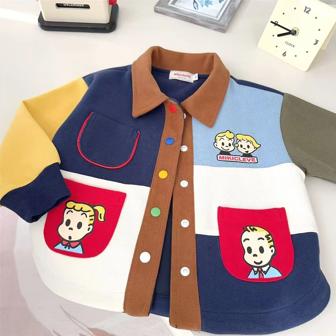 25年春季新款 男女宝原田拼色衬衣外套