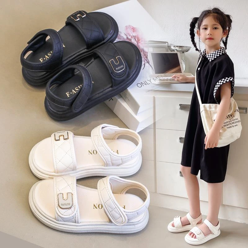 25新款夏季女童凉鞋小仙女宝宝软底露趾公主凉鞋儿童中大运动凉鞋