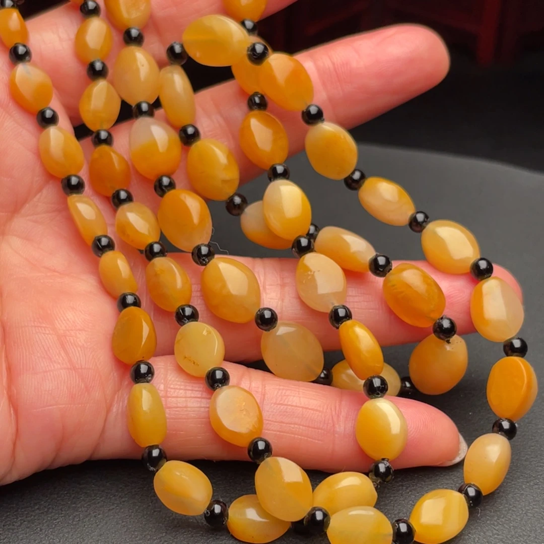 十***糊田黄石田黄石手把件项链手串