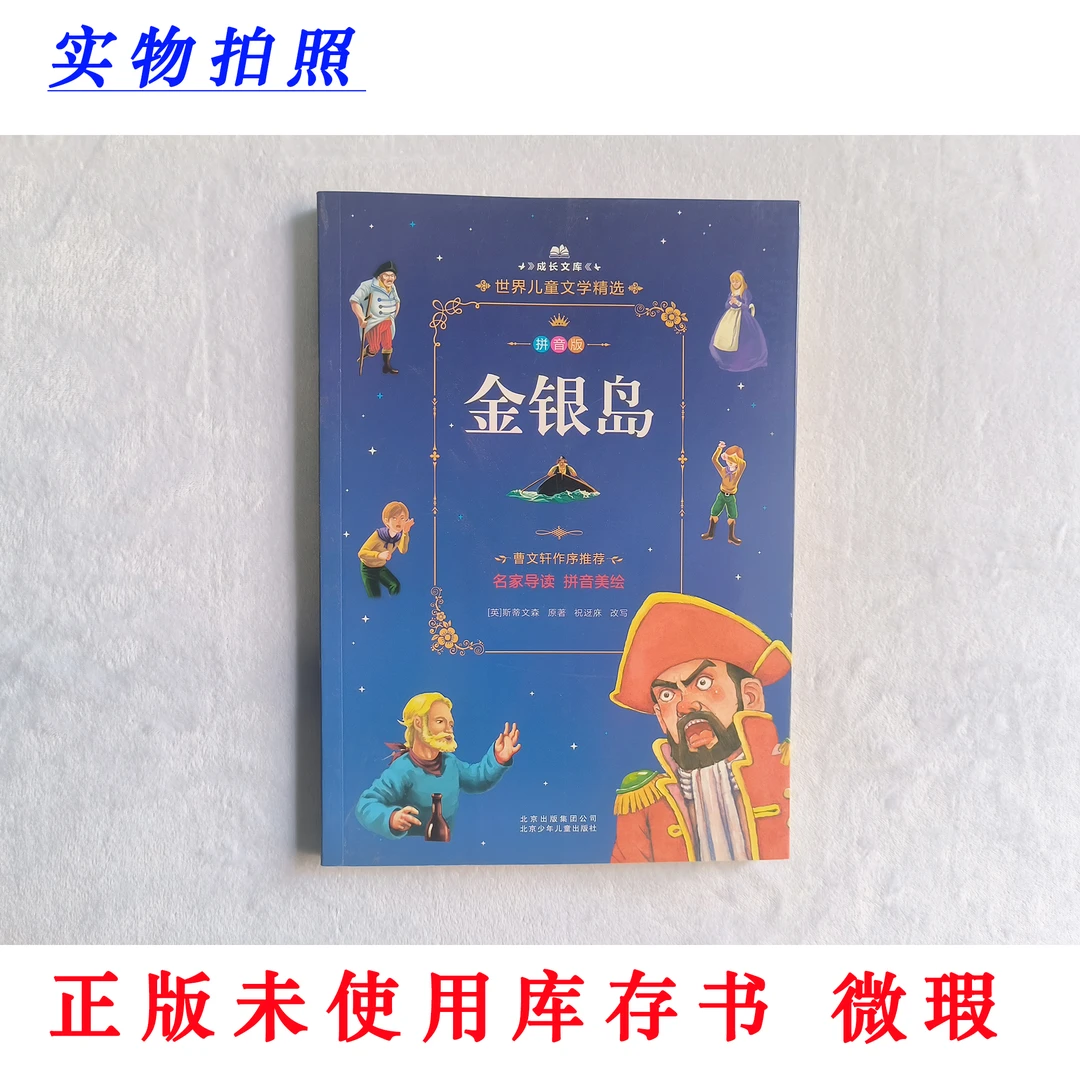 【正版未使用 微瑕】金银岛 彩图拼音版 成长文库 世界儿童文学精选
