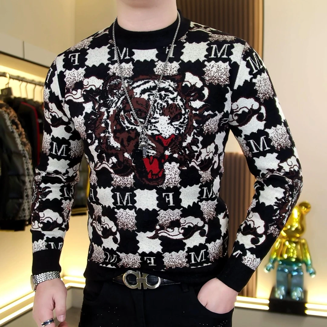 【阿东男装】9958男士高品质时尚潮流保暖针织毛衣