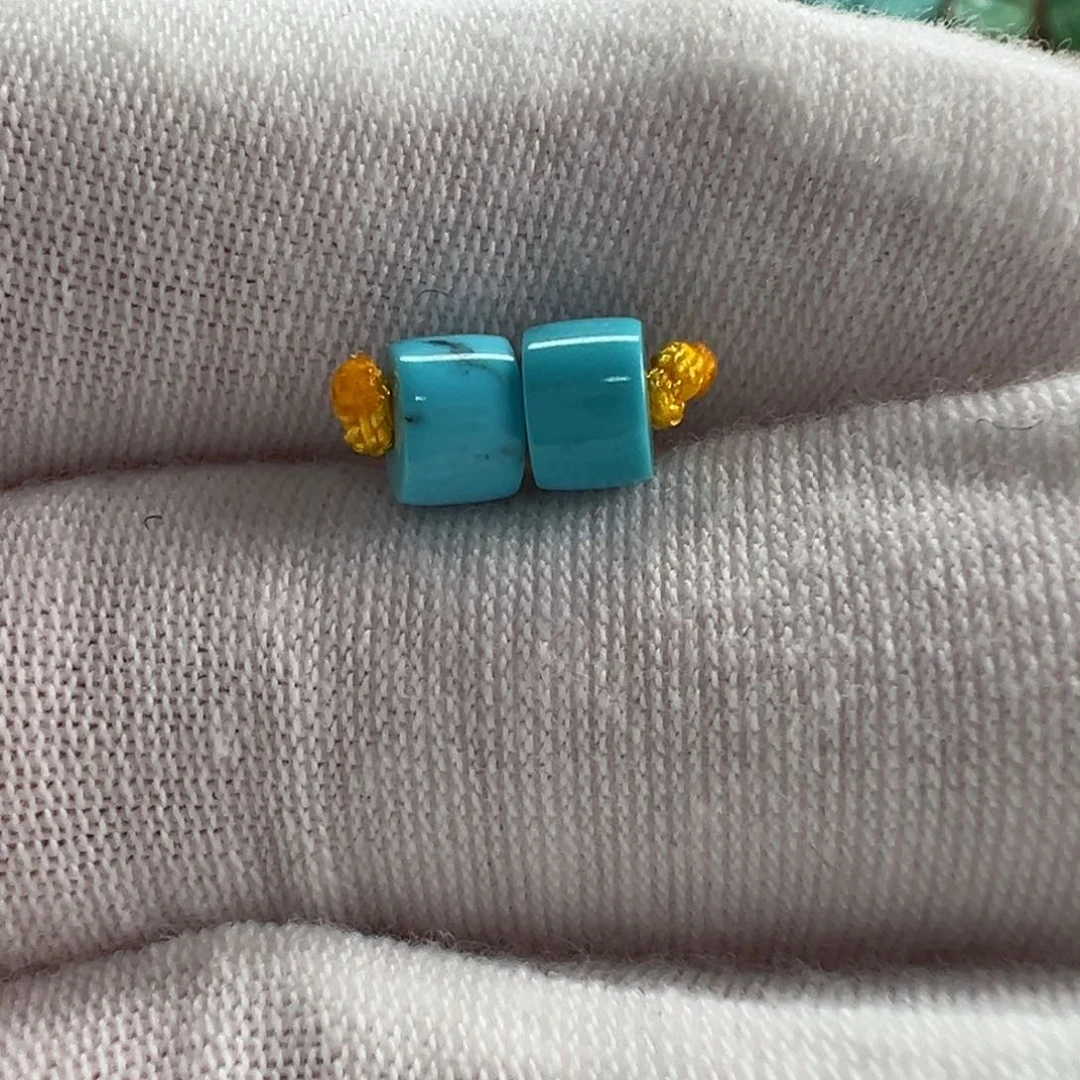 未镶嵌绿松石直切珠5.4x3.7mm