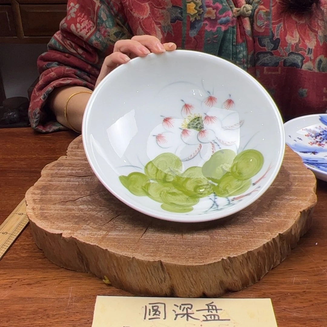 瓷片景德镇陶瓷手工手绘制作