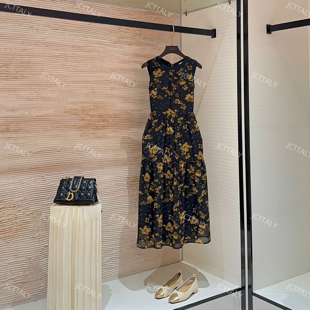 【LL专属】夏季新款无袖显瘦国风时尚气质宽松连衣裙W-A94