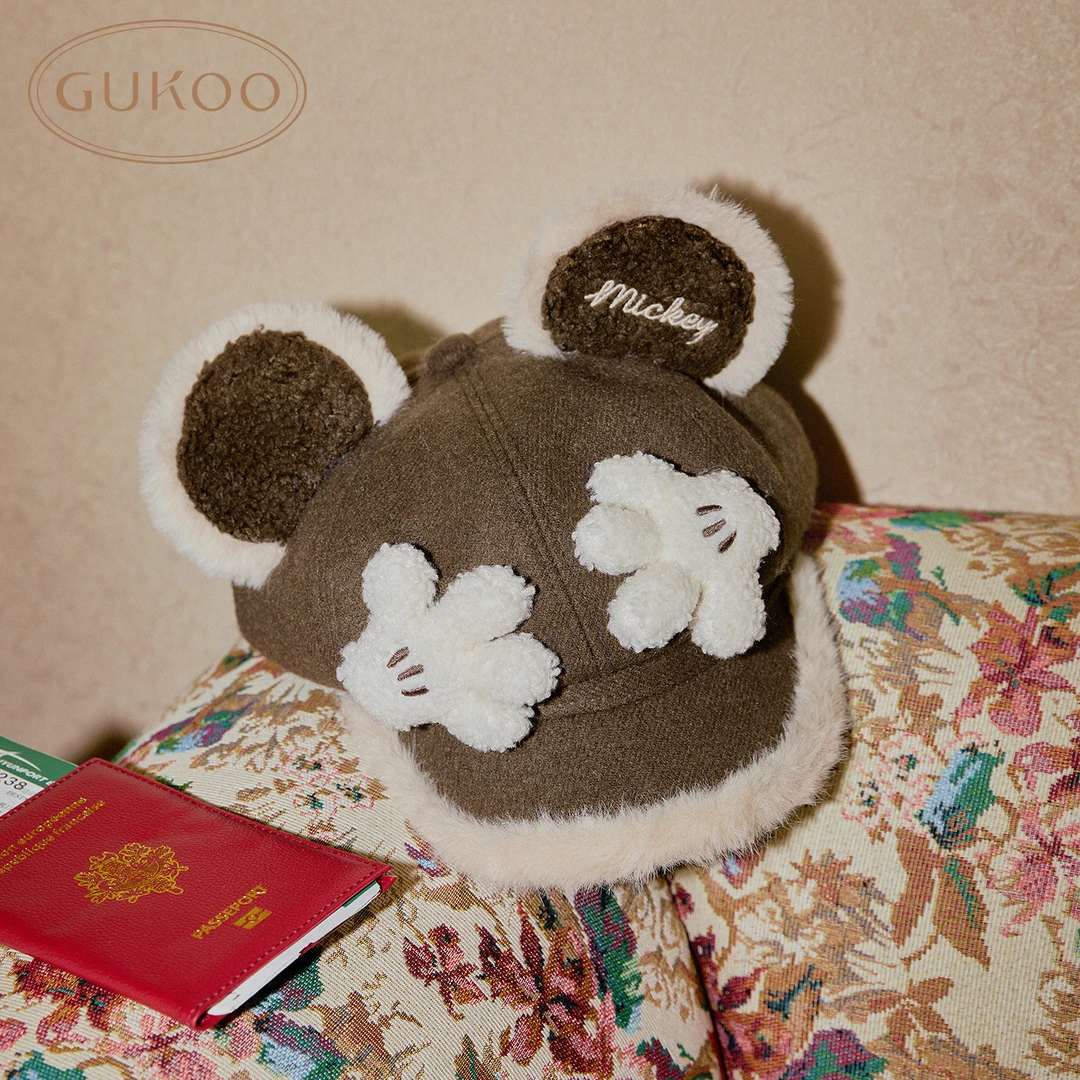 Gukoo/果壳迪士尼米奇联名帽子可爱保暖加厚卡通冬季