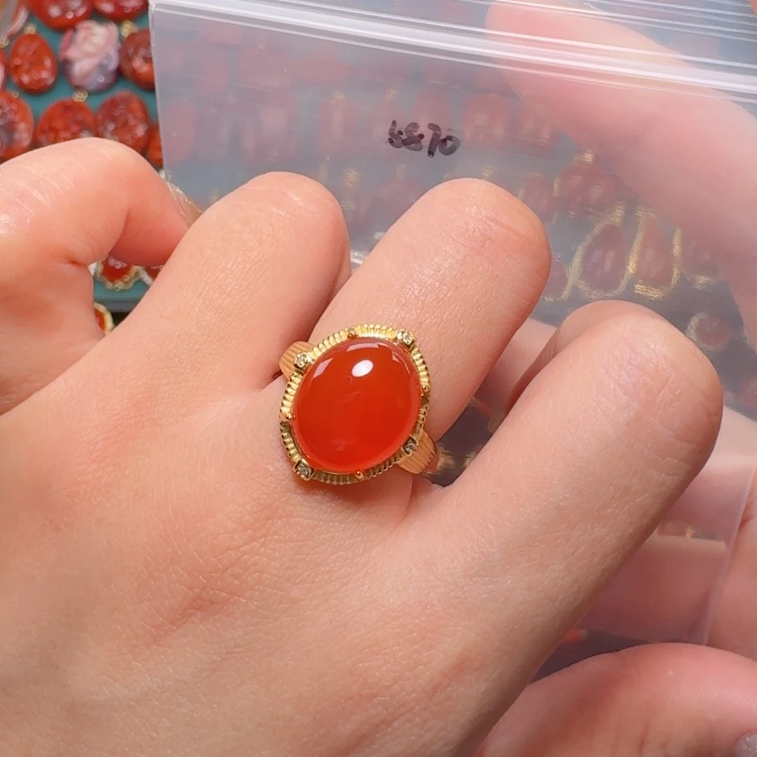 南红玛瑙南红银S925镶嵌