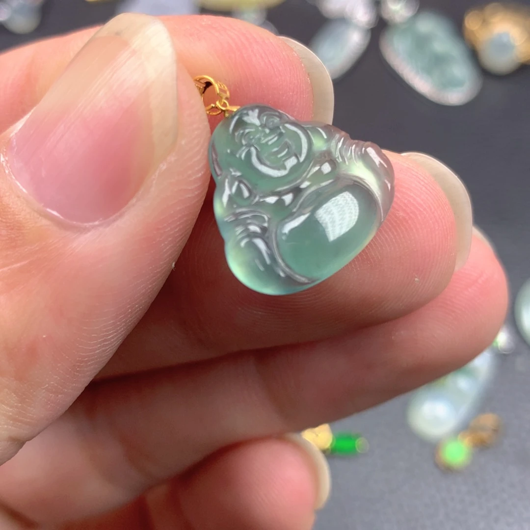 【闪购商品】翡翠18K金镶嵌颈饰翡翠