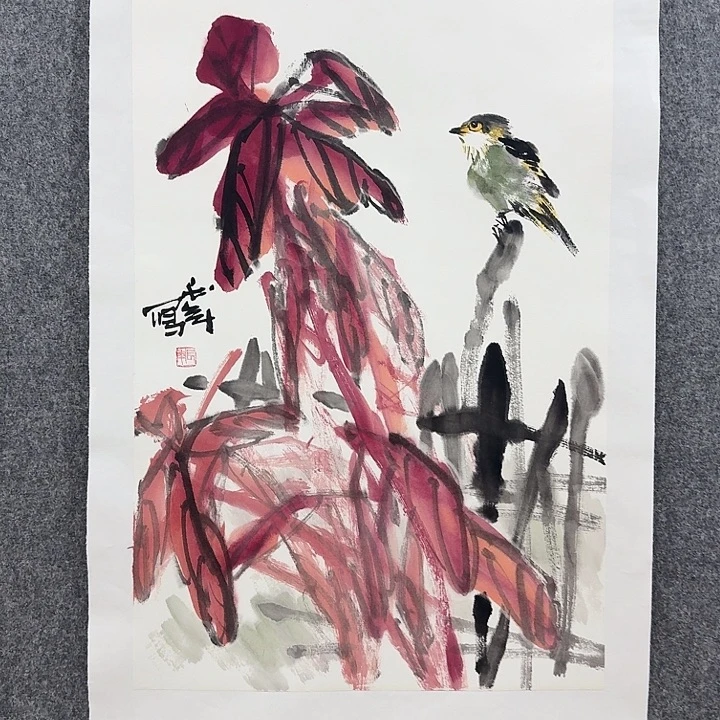 国画靳长年老师手绘作品