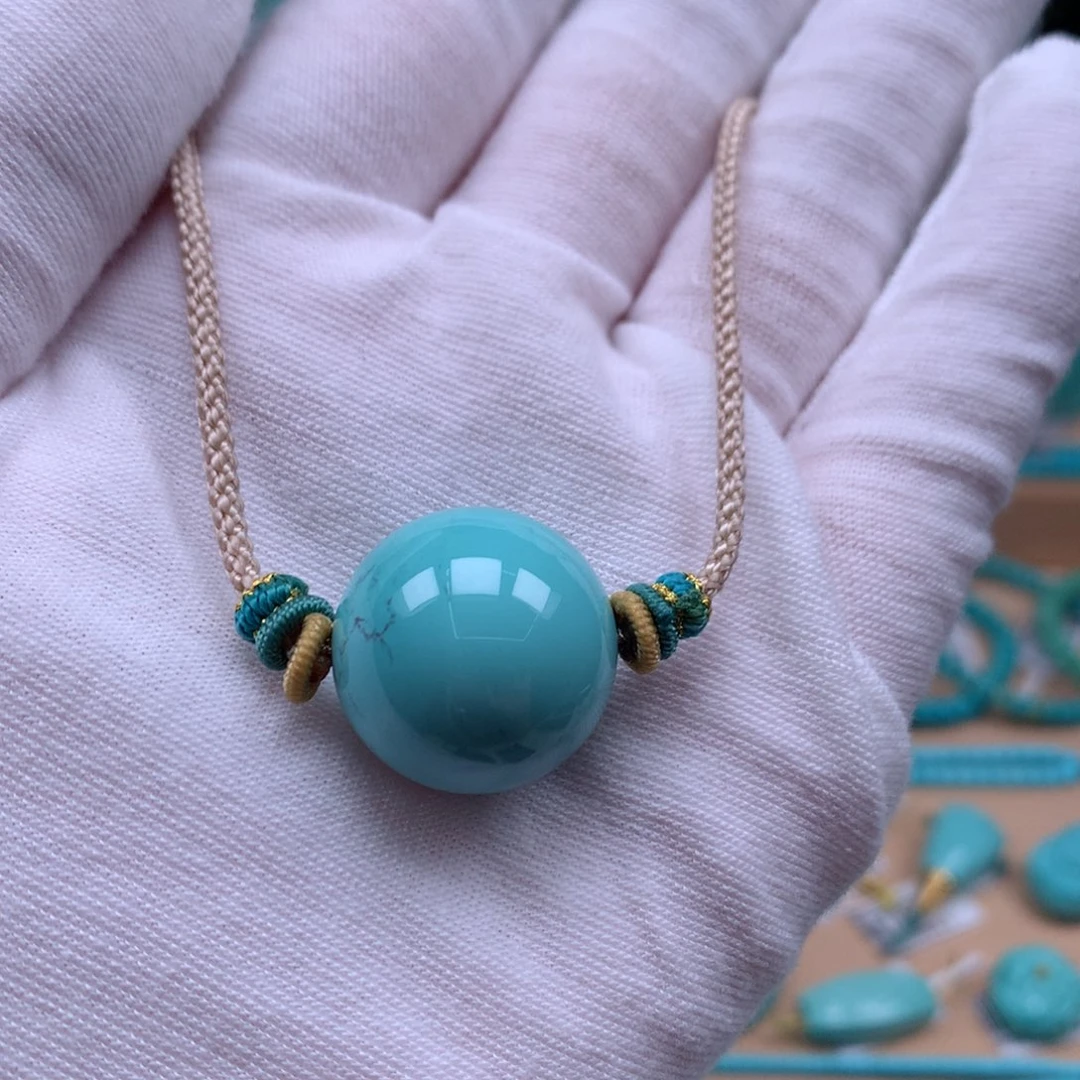 未镶嵌绿松石珠宝奇石20mm