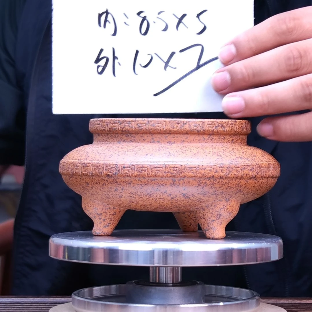 紫砂花盆同喜同喜