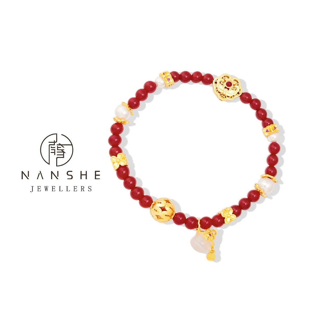 NANSHE/南奢 红色珠珠手链轻奢时尚百搭 L968