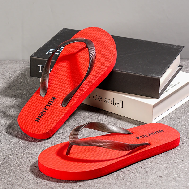 酷路直2025新款男士人字拖夏外穿防滑耐磨时尚软底男士休闲凉拖鞋