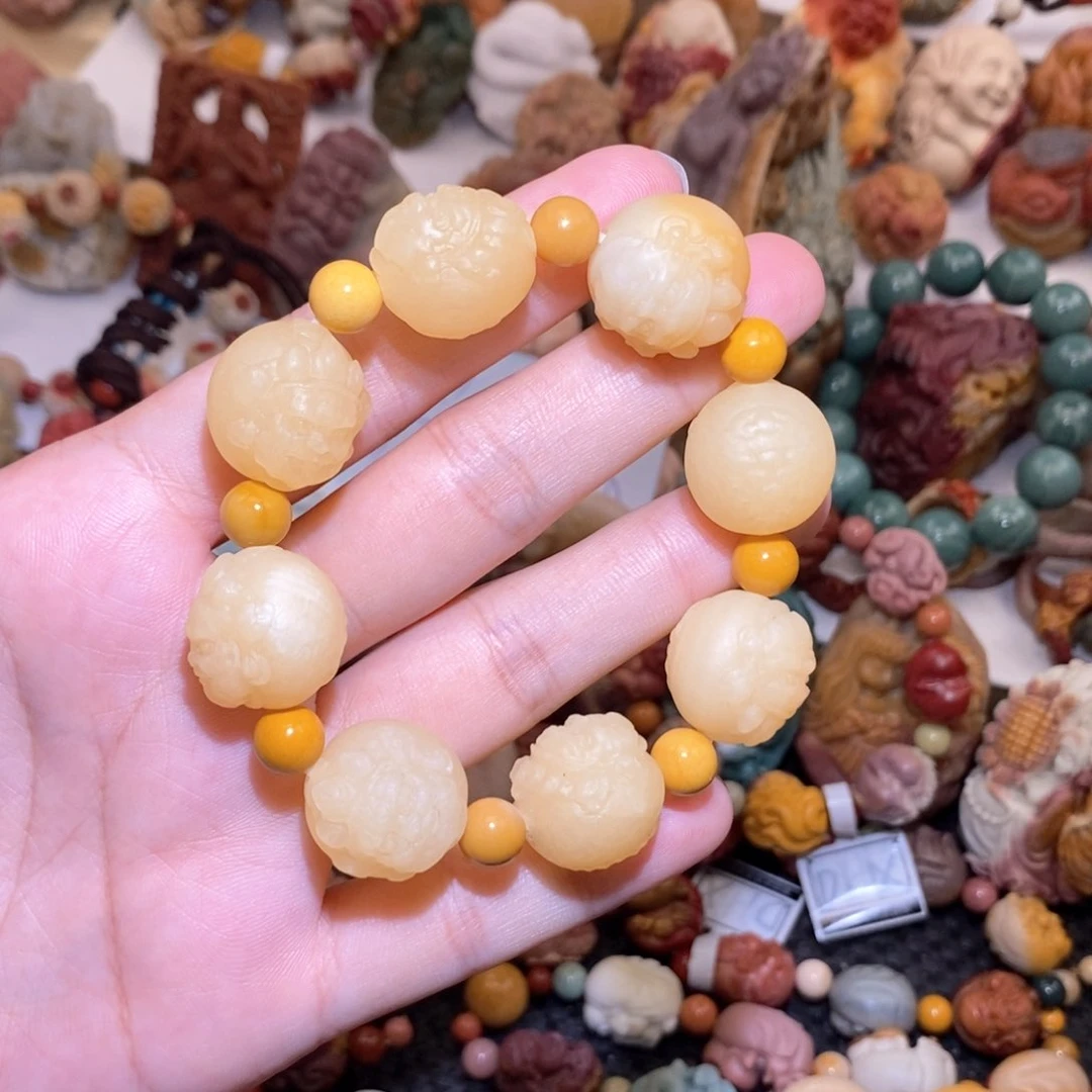 石英质玉（阿拉善玉）手串未镶嵌