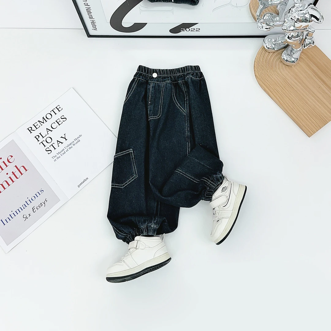 男童裤子秋冬款儿童牛仔裤2025秋季新款秋装潮 JH099悠悠童话童装