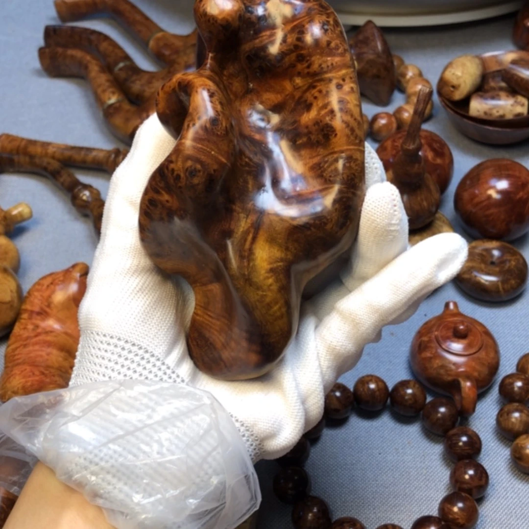 【闪购商品】木麻梨疙瘩火琉璃手把件