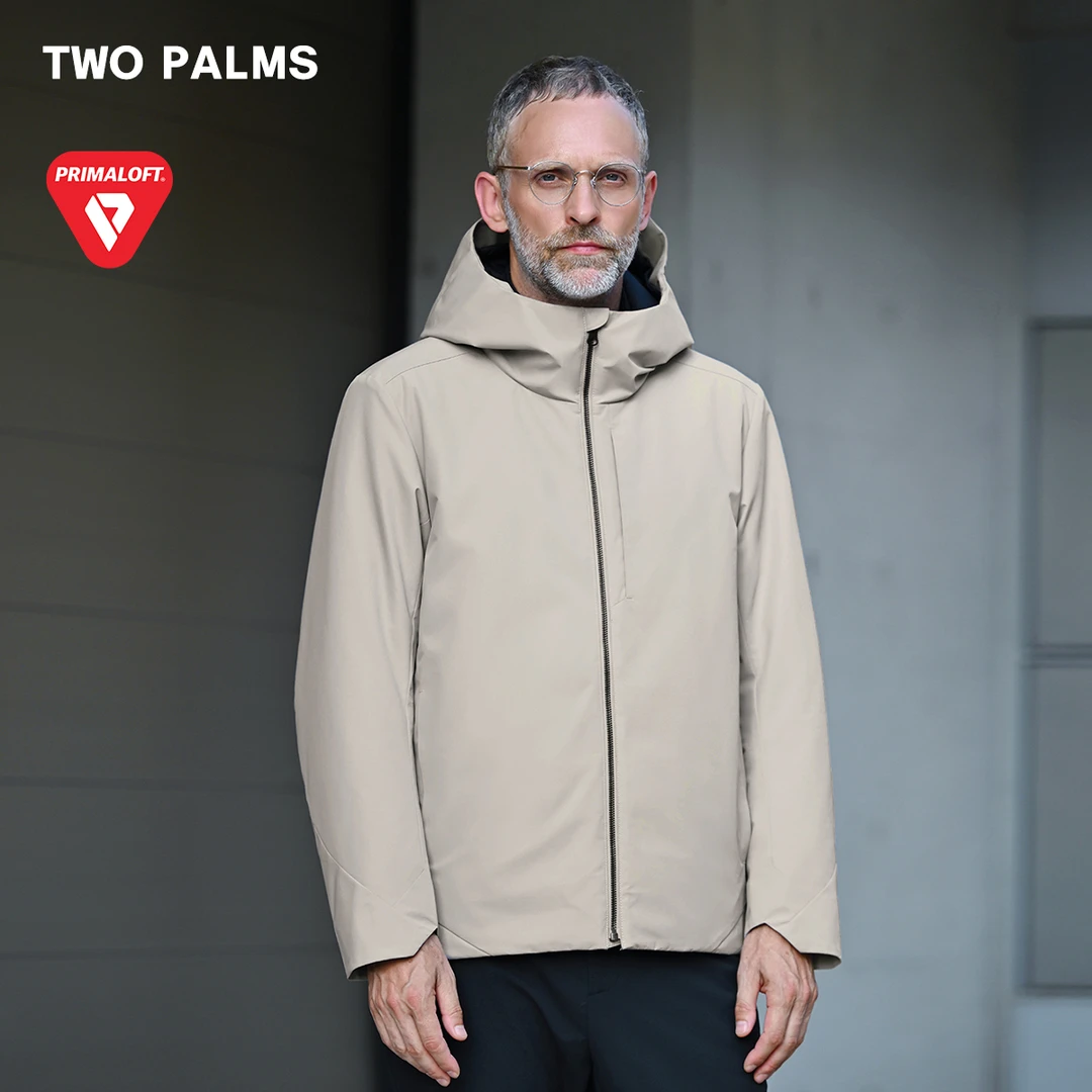 TWO PALMS 金标Primaloft棉 城市通勤休闲连帽保暖棉服外套男冬季