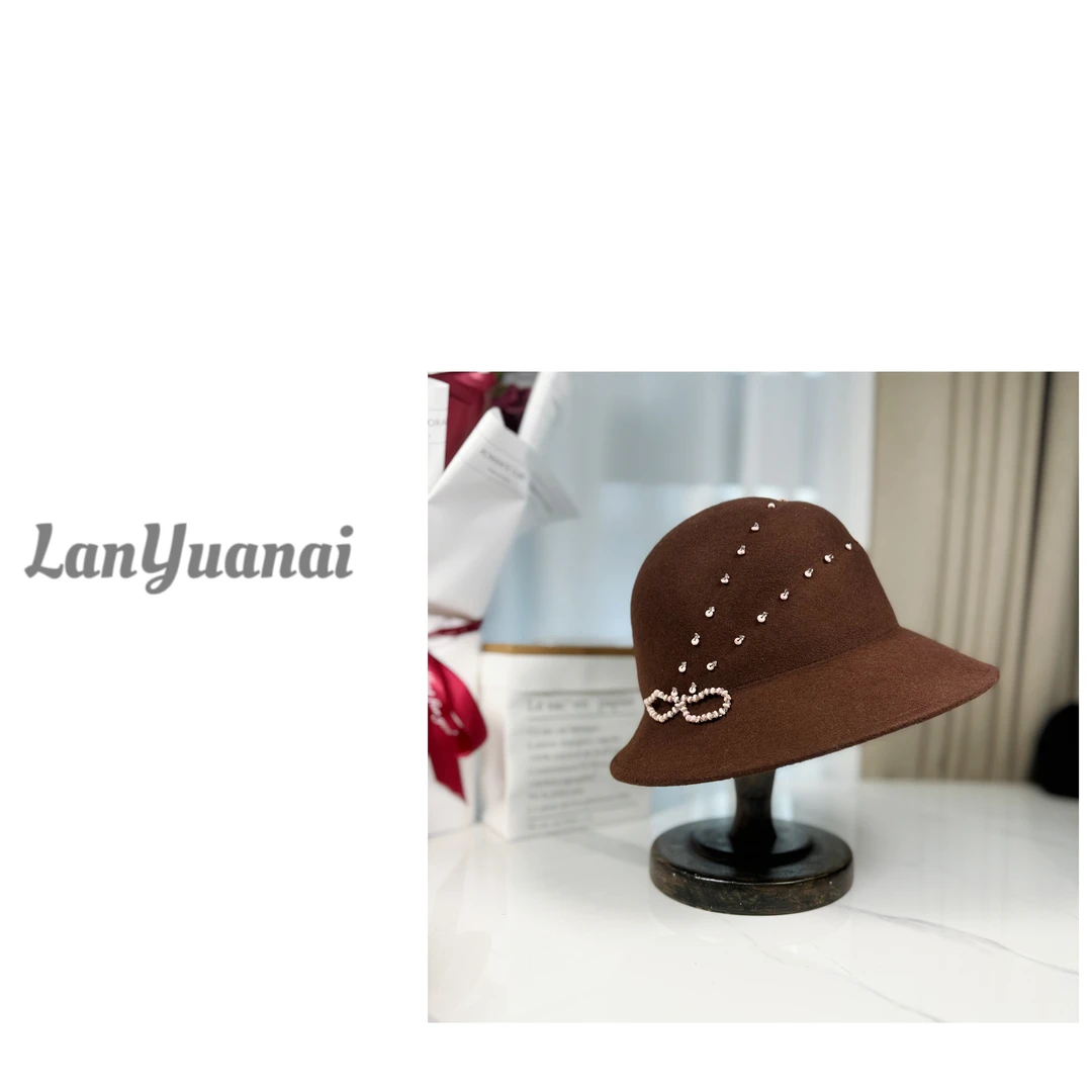 K2001蓝媛爱秋冬款羊毛渔夫帽礼帽