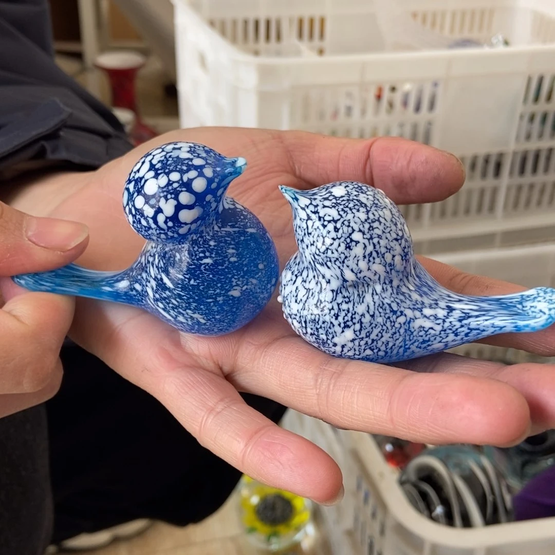 琉璃手工艺品一对