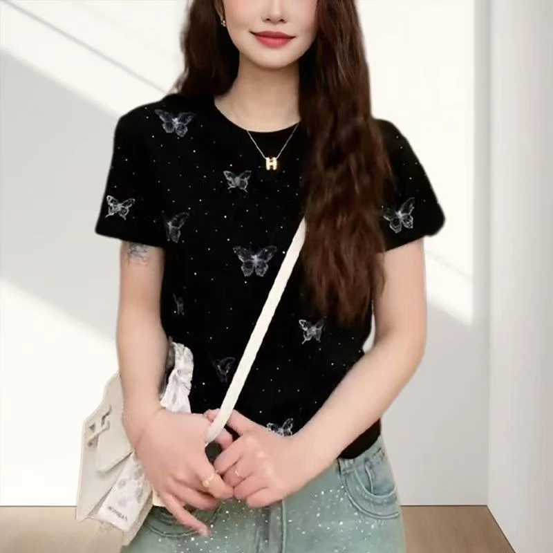 (以直播间扣号为准)清仓NO退NO换夏季韩版辣妹短袖T恤修身显瘦ins