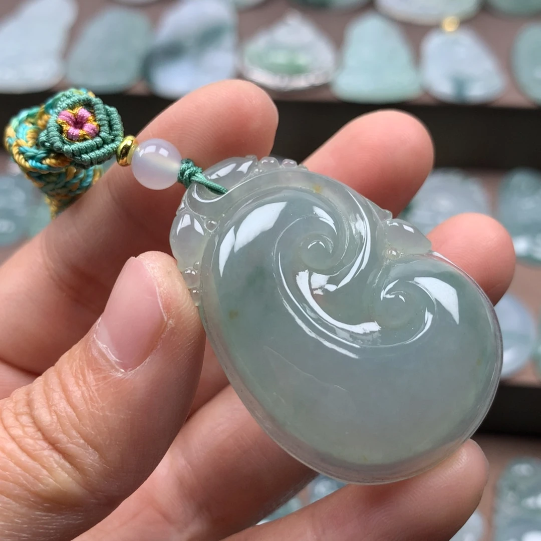 颈饰未镶嵌翡翠天然翡翠