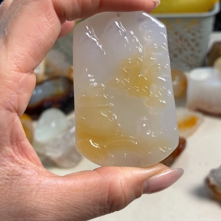 玛瑙/玉髓未镶嵌吊坠(不含链)