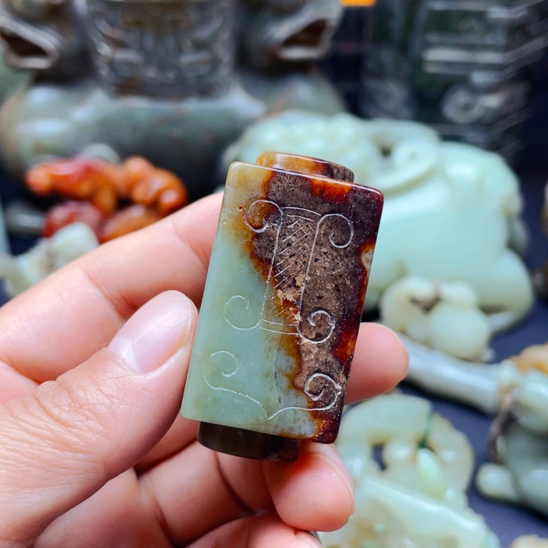 白玉菩提吊坠摆件