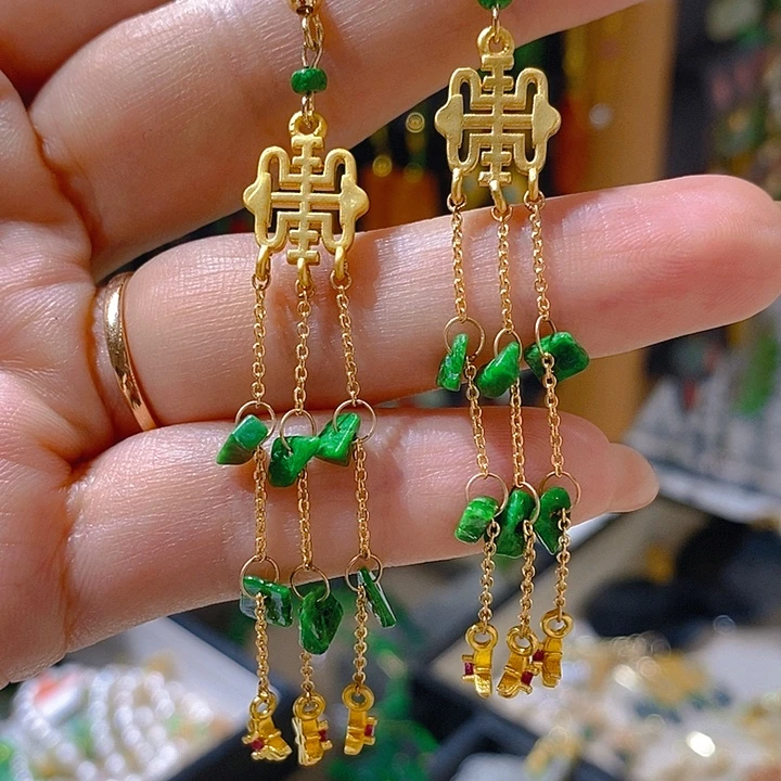翡翠未镶嵌耳饰翡翠