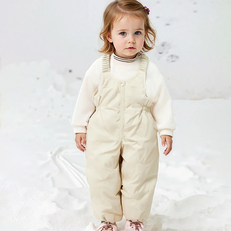 【商场同款】男女童三防羽绒裤冬季背带长裤儿童宝宝加厚保暖白鸭绒