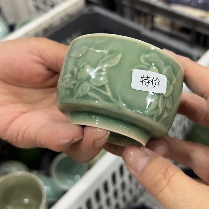 龙泉云间青瓷小米茶器
